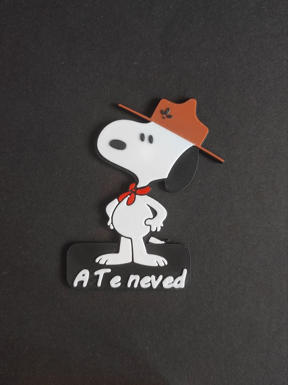 Egyedi neves Snoopy cowboy hűtőmágnes